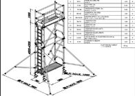 Tháp nhôm di động Tháp bền 7,5m